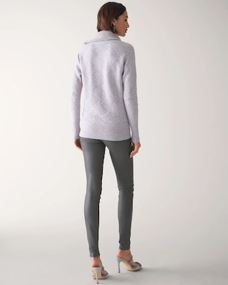 Split Neck Zipper Pullover