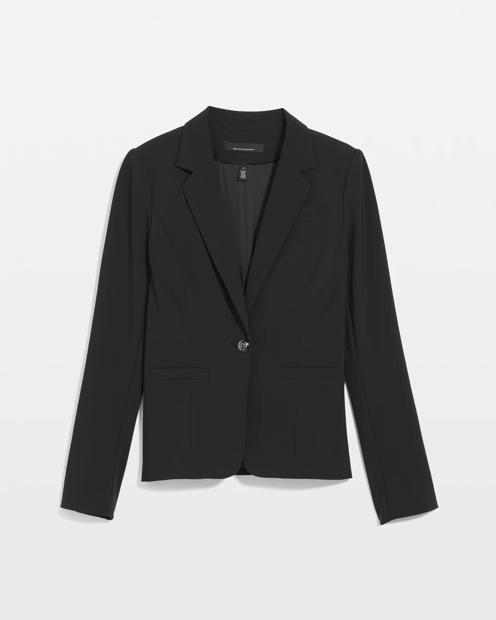 Single-Button Stretch Scuba Blazer - image 5