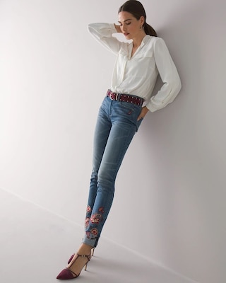 Mid-Rise Everyday Soft Denim™ Slim Ankle Jeans click to view larger image.