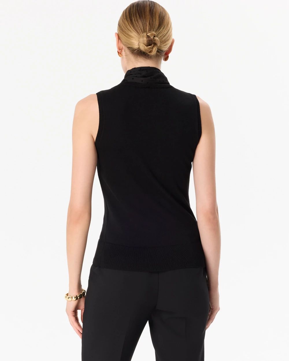 Removable Tie-Neck Pullover click to view larger image.
