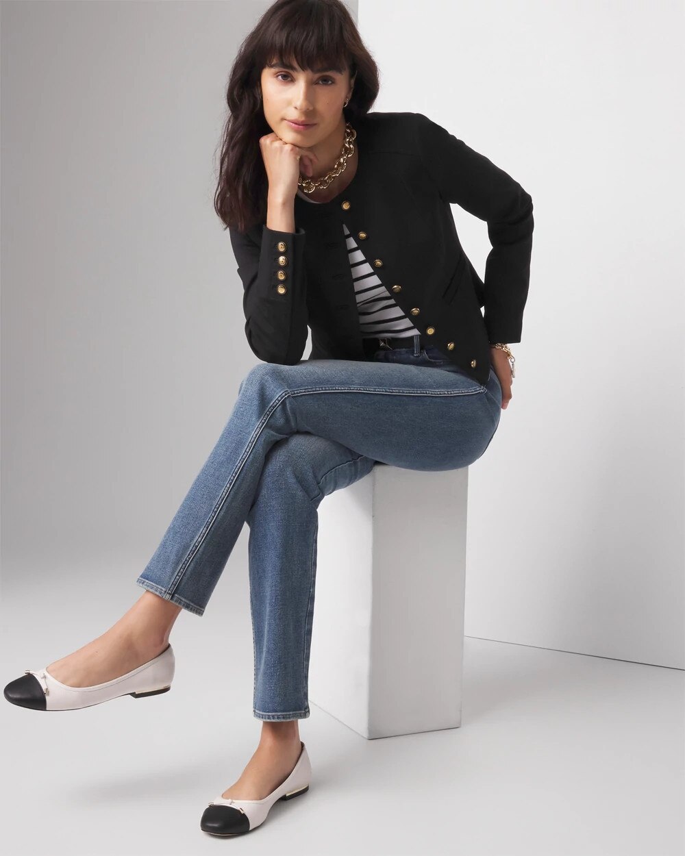 Cropped Luxe Stretch Jacket - image 3
