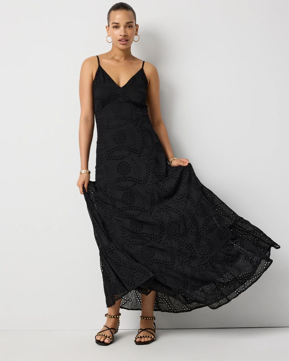 Petite Eyelet Maxi Dress