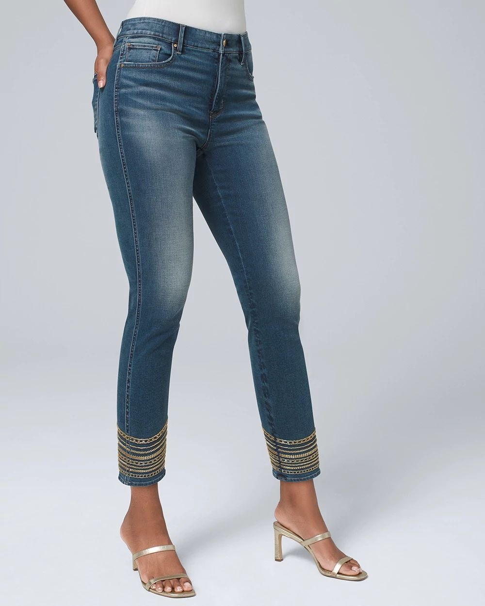 White house black market slim crop jeans outlet