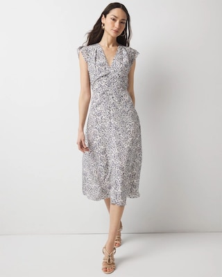 Petite Ruched Midi Dress click to view larger image.