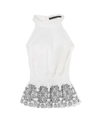 Poplin Cut-Out Halter Top