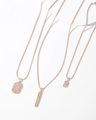 Art Deco Goldtone & Pavé Convertible Necklace
