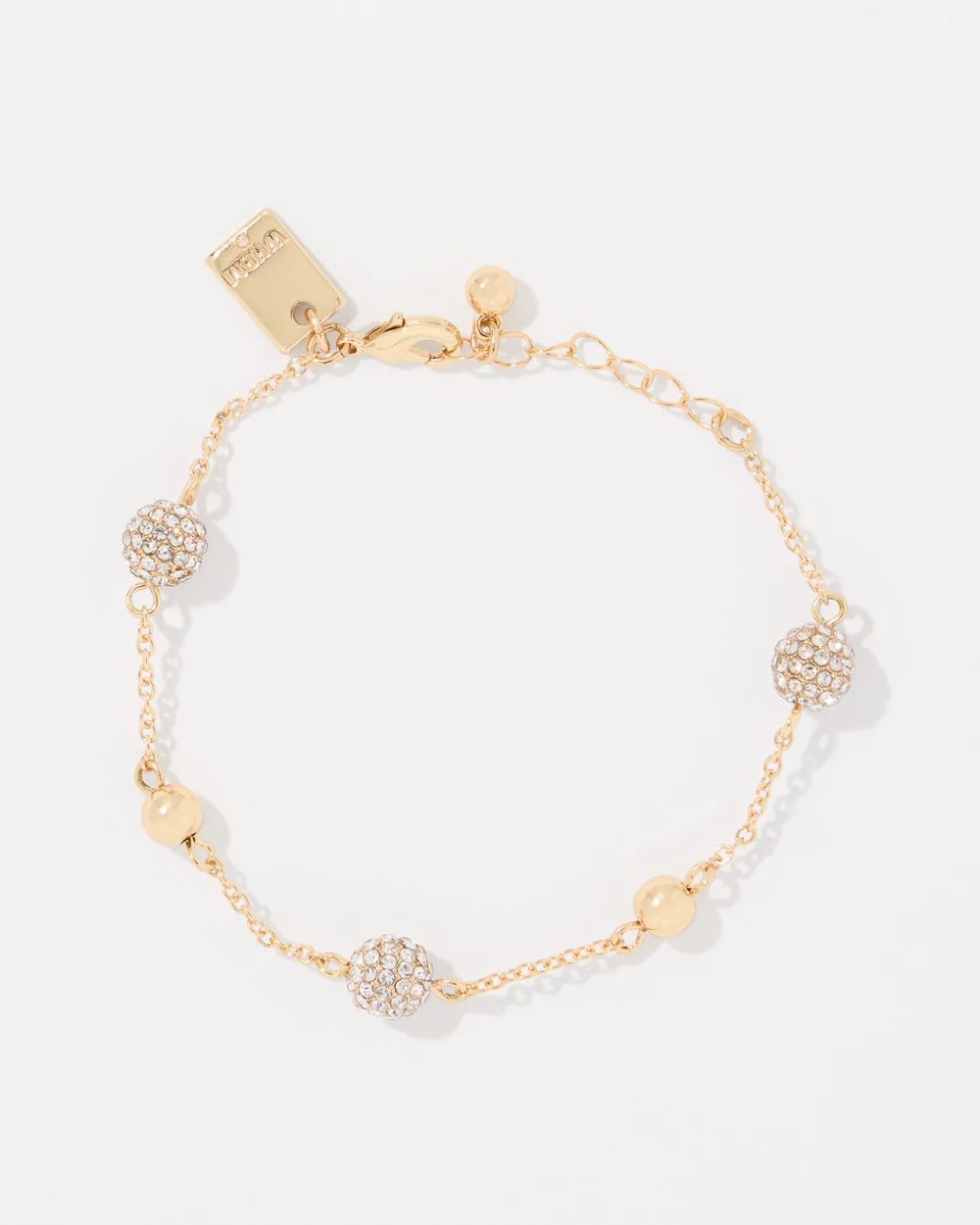 Pavé Sphere Chain Bracelet click to view larger image.