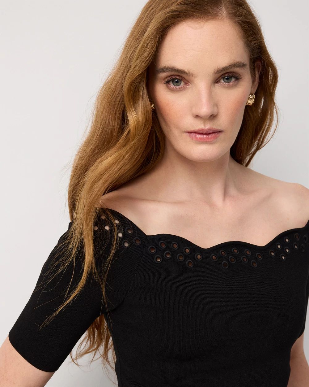 WHBM FORME™ Sculpt Stretch Off-The-Shoulder Top click to view larger image.