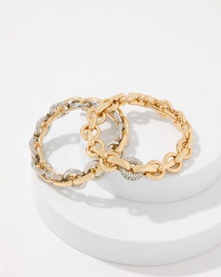 Rings + Links Two-Pack Stretch Bracelets click to view larger image.