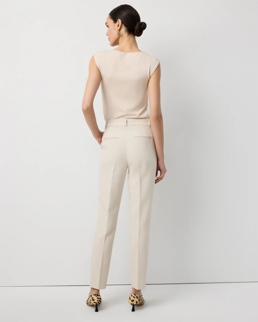 High-Rise Elle Slim Ankle Pant