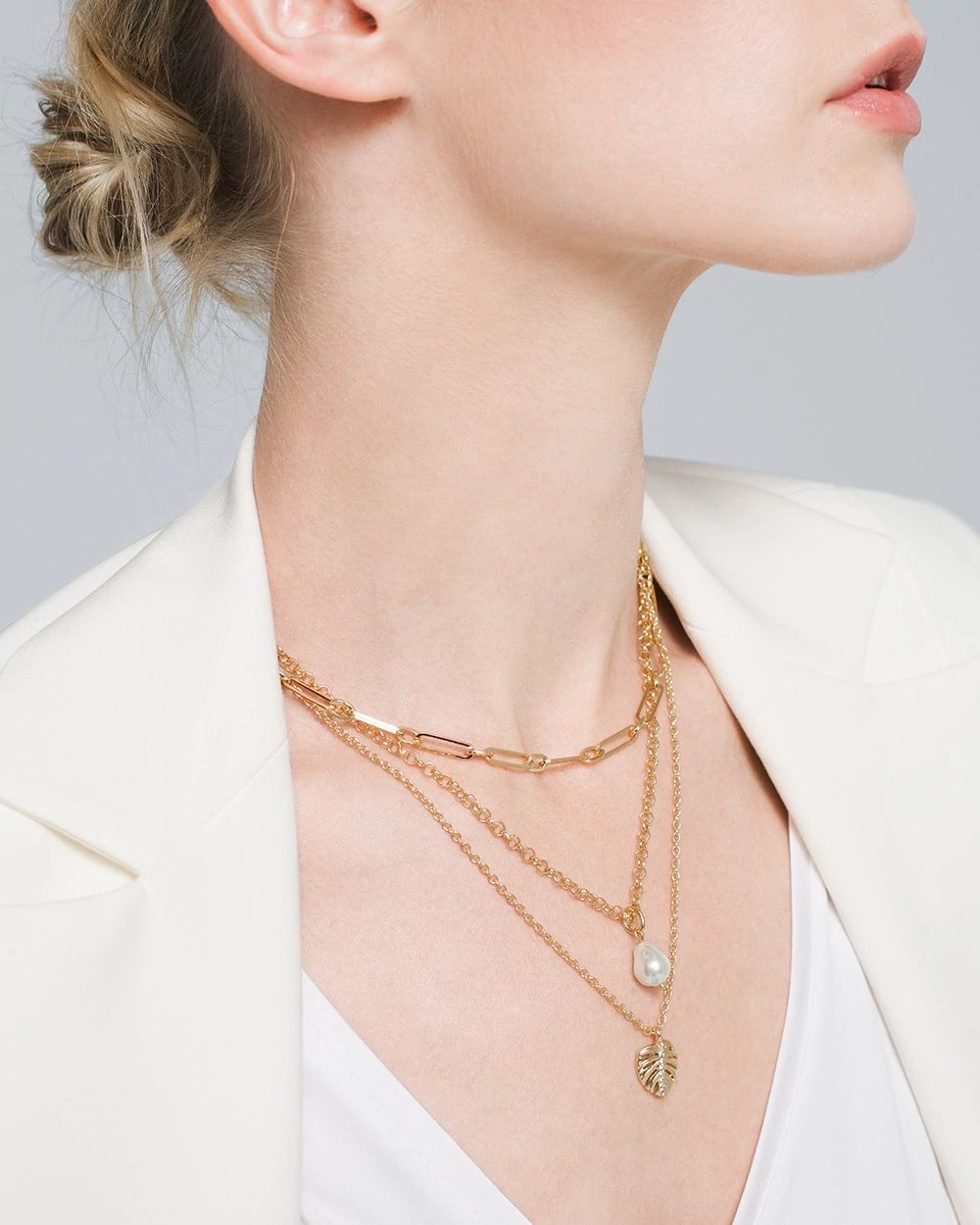 Green Jade and Goldtone Convertible Multi-Row Necklace