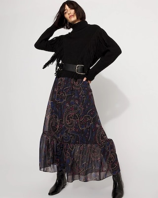 Fringe Turtleneck Sweater click to view larger image.