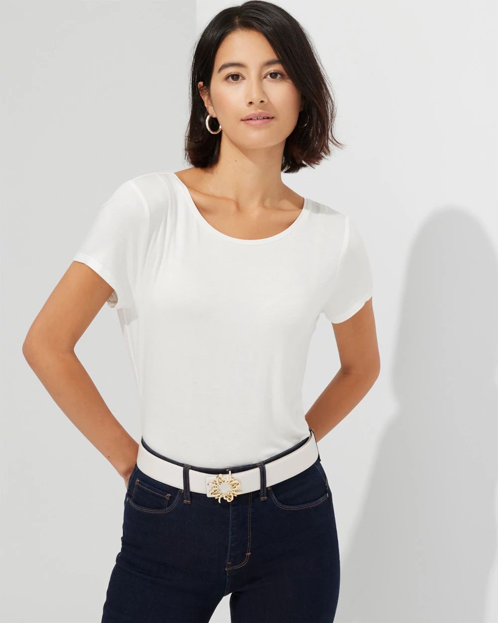 Outlet WHBM Crew-Neck Foundation Tee