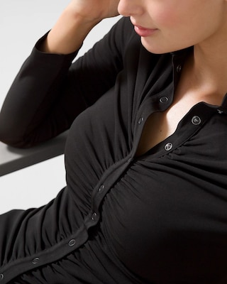 Matte-Jersey Ruched Front Shirt click to view larger image.