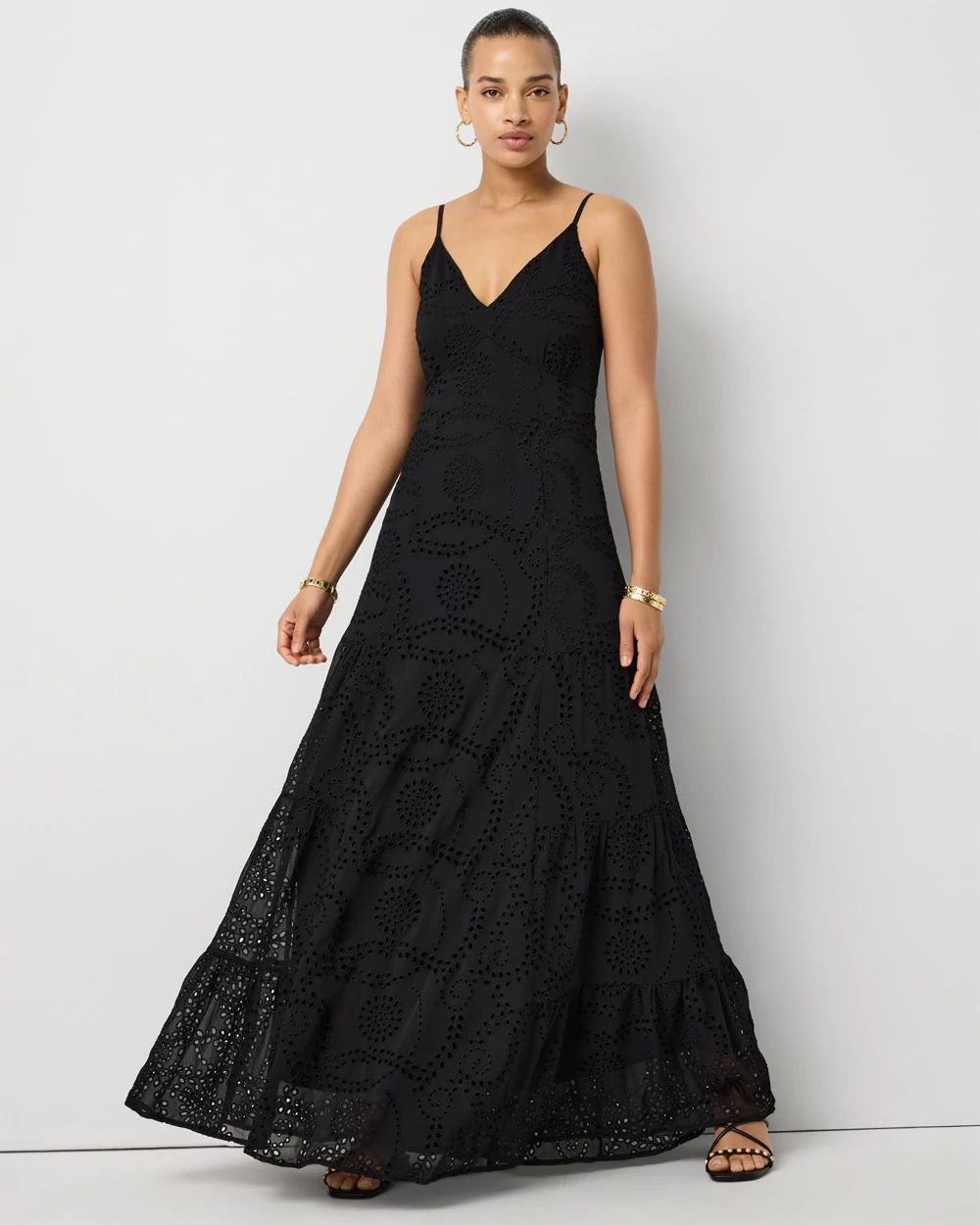 Petite Eyelet Maxi Dress