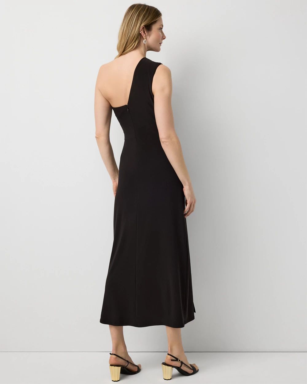 Petite One-Shoulder Matte Jersey Dress