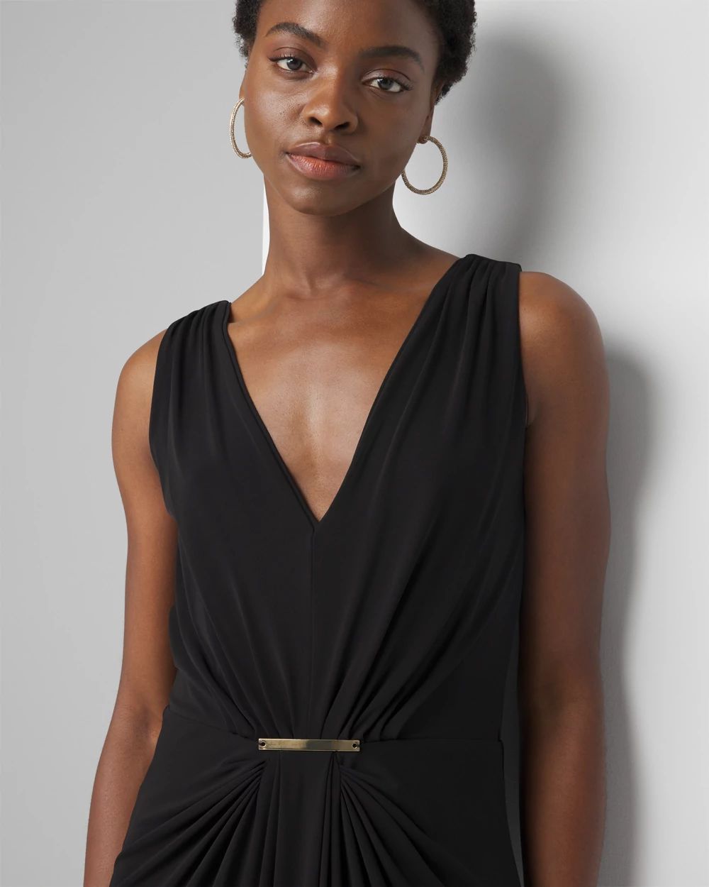 Petite Plunging Back Gown