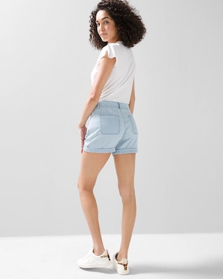 Mid-Rise Pret-A-Play Tencel Shorts click to view larger image.