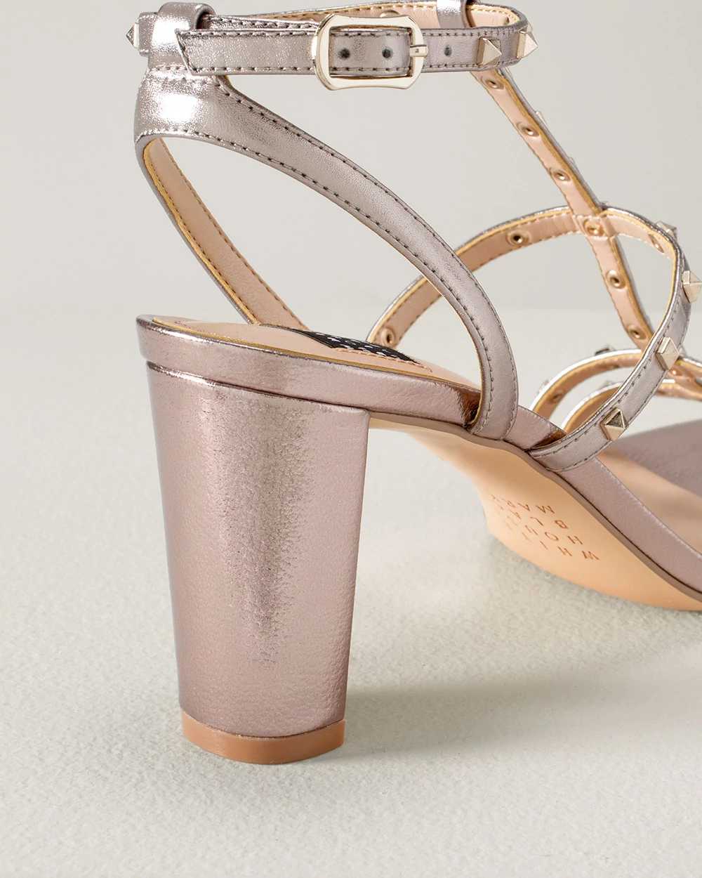 Rose gold sandals mid discount heel