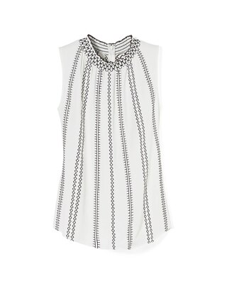 Sleeveless Contrast Stitch Top