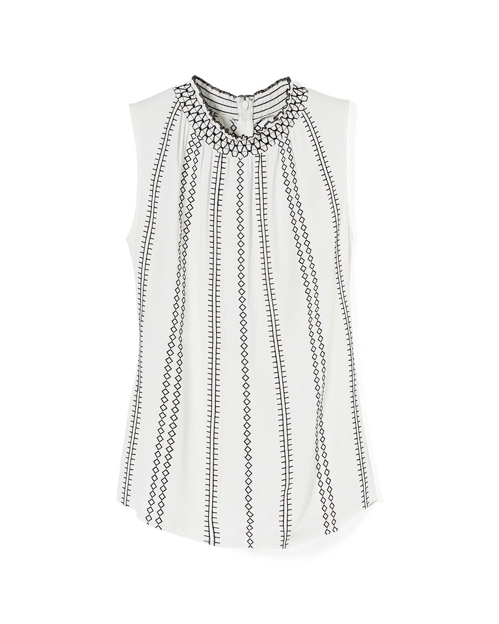Sleeveless Contrast Stitch Top