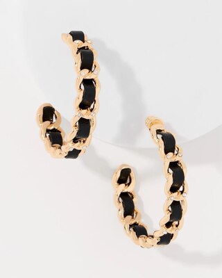 Twist Detail Hoop Earrings click to view larger image.