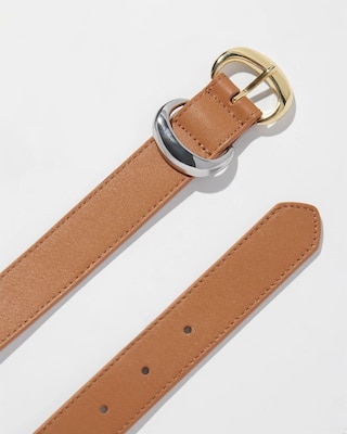 Mixed Metal Denim Belt