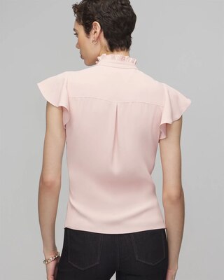 Short Sleeve Flutter Sleeve Shell Top