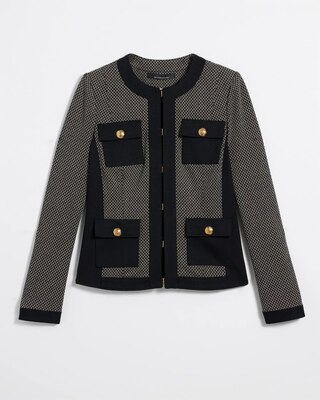 WHBM® Jacquard Knit Stylist Jacket click to view larger image.