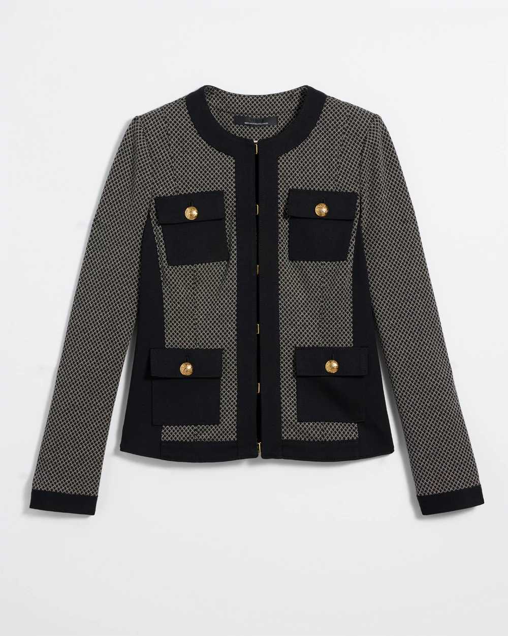 Petite WHBM® Jacquard Knit Stylist Jacket click to view larger image.