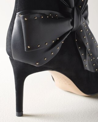 Bow Stud Suede Booties