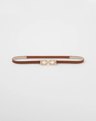 Skinny Belt with Gold Rope Buckle click to view larger image.
