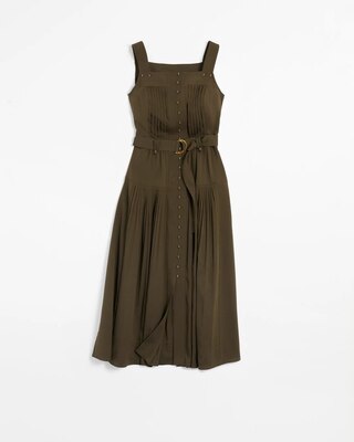Pleated Utility Dress