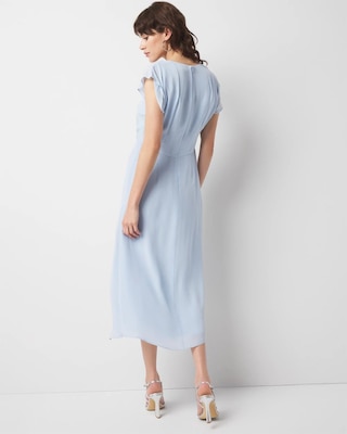 Petite Ruched Midi Dress click to view larger image.