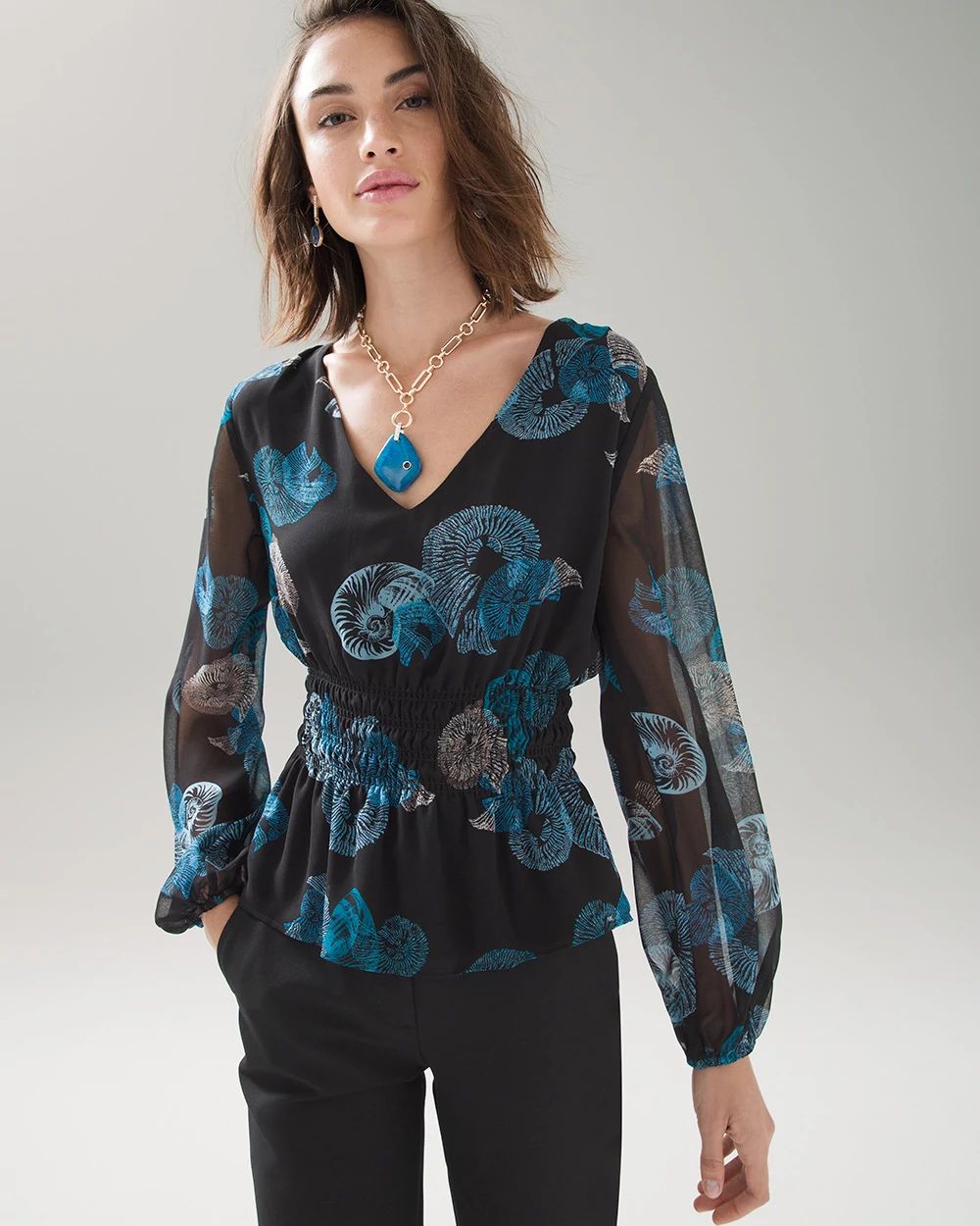 Smocked Waist Blouse