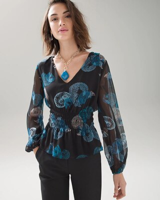 Smocked Waist Blouse
