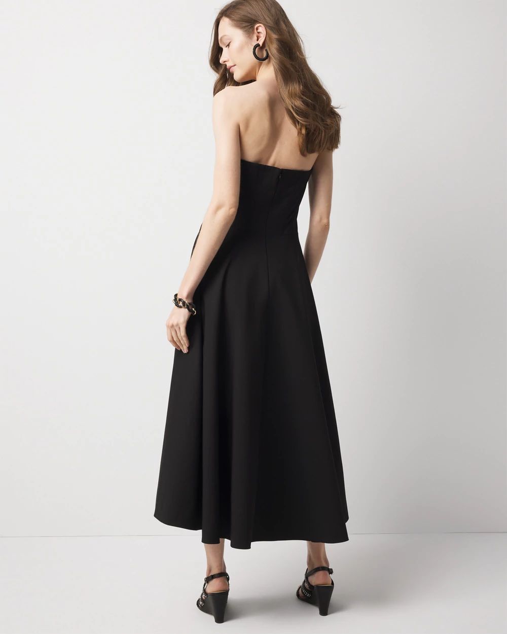 Strapless Corset Midi Dress