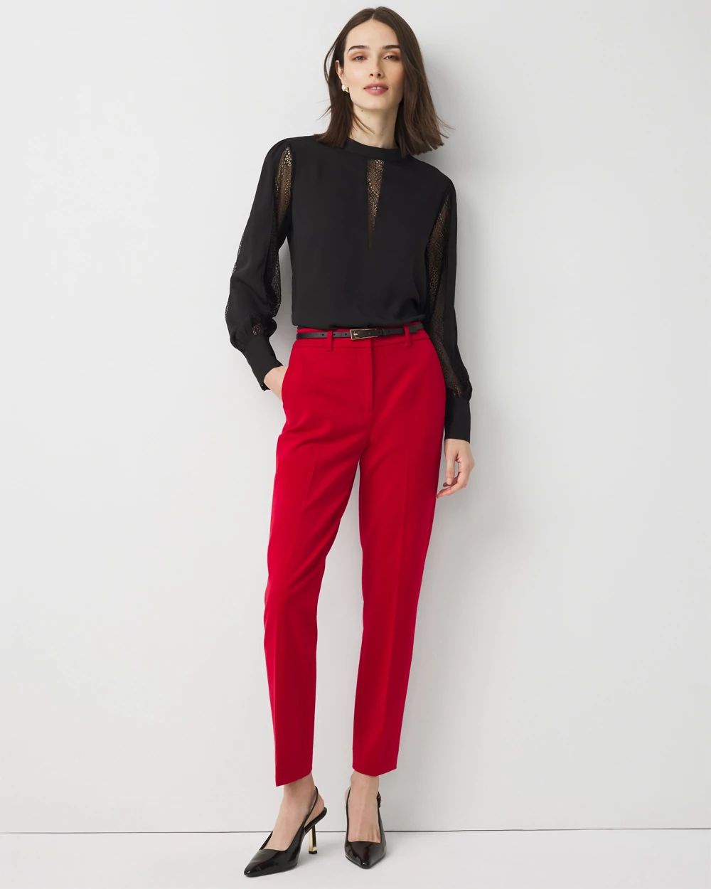 High-Rise Elle Slim Ankle Pant click to view larger image.