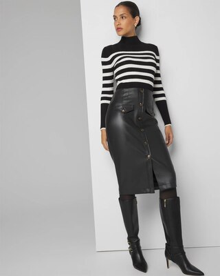 Faux Leather Skirt click to view larger image.