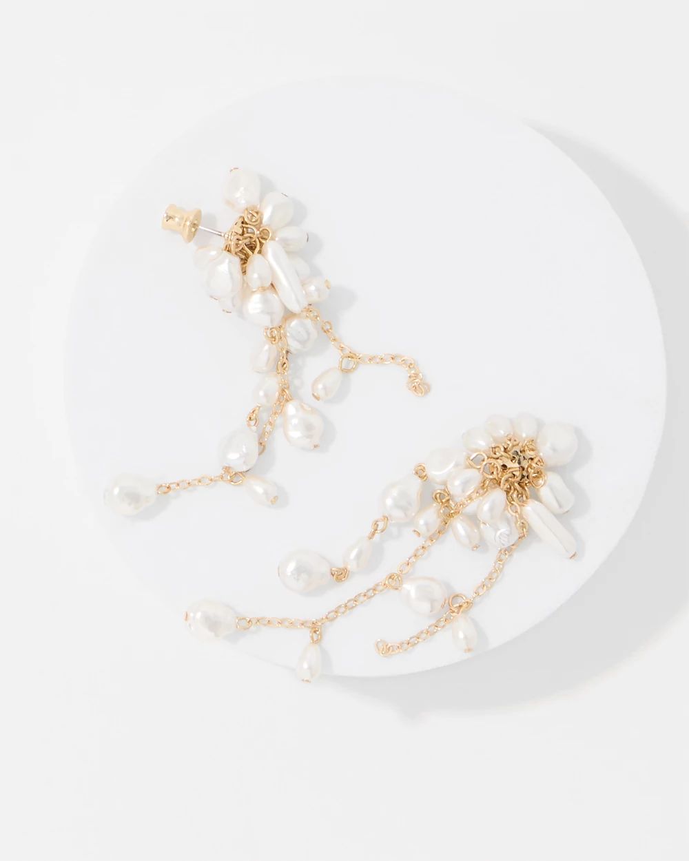 Glass + Shell Chandelier Earrings click to view larger image.