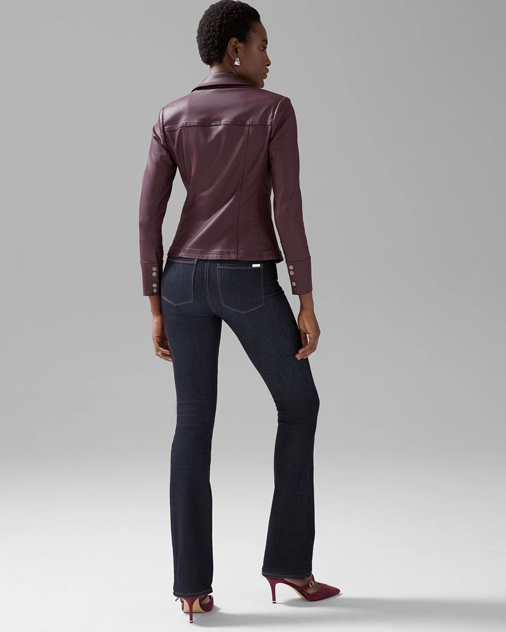 Coated Denim Shacket