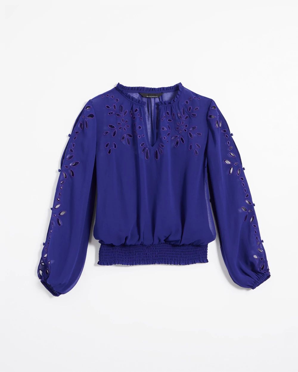 Chiffon Eyelet Blouse