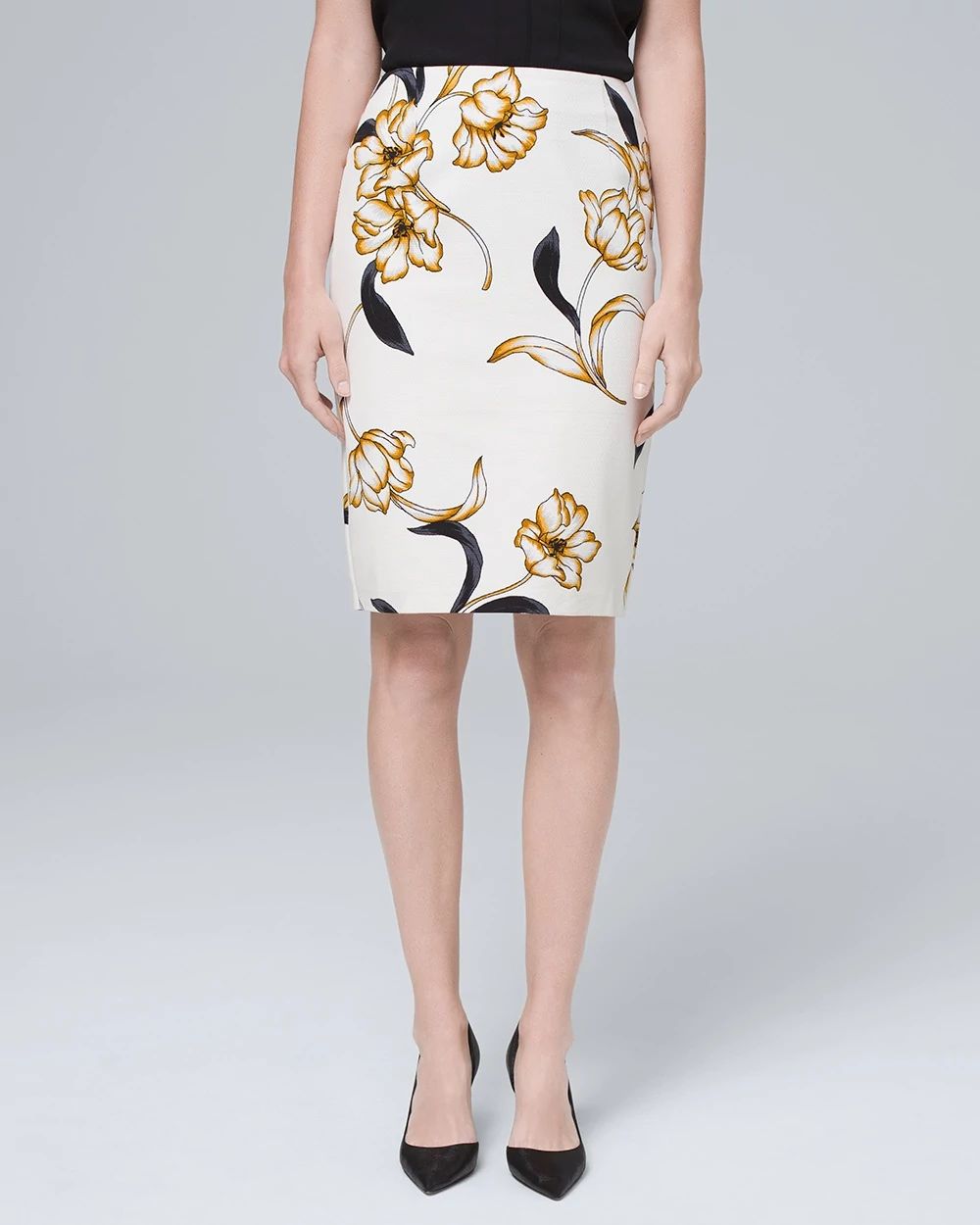 Printed Pencil Skirt