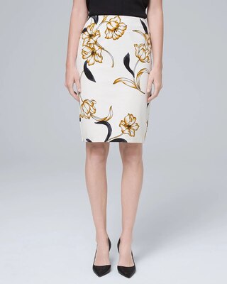 Printed Pencil Skirt