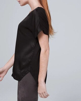 Woven-Front Tee