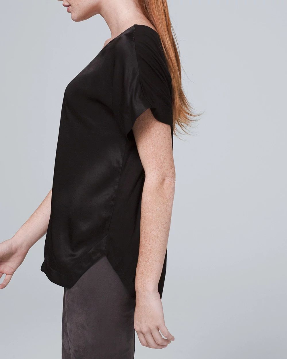 Woven-Front Tee