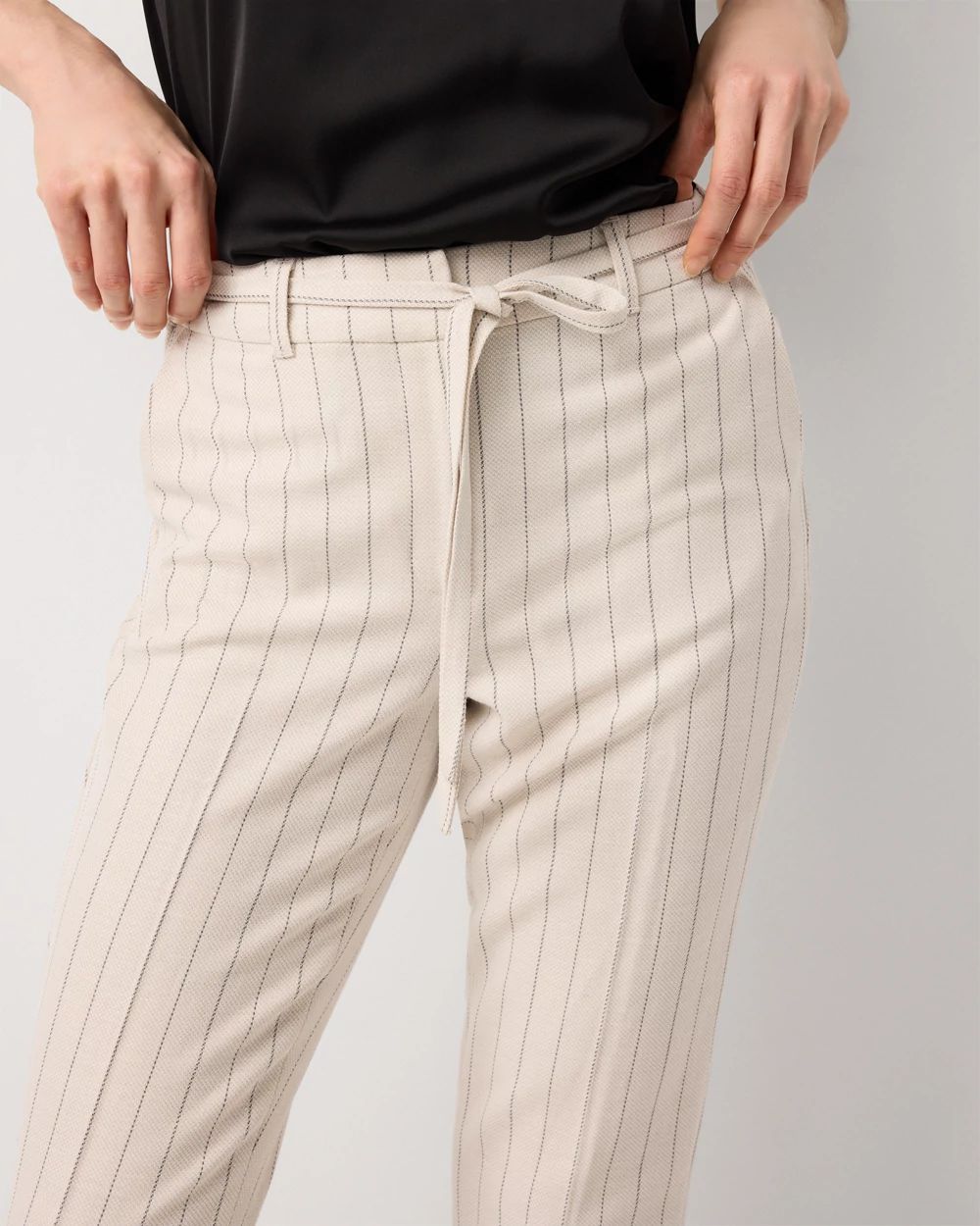 Petite Pinstripe Elle Slim Ankle Pant