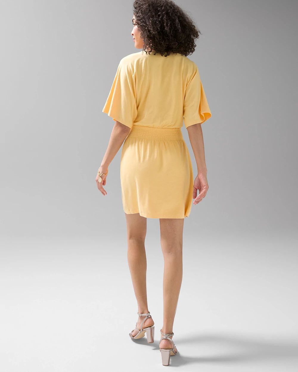 Short sleeve kimono dress hot sale