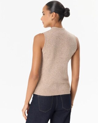 Tie-Neck Sleeveless Sweater Tank click to view larger image.