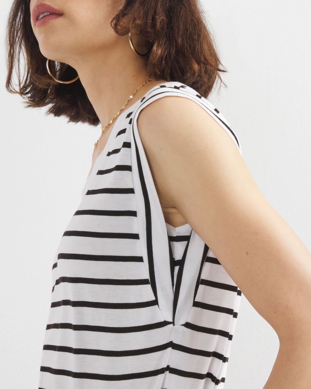 High-Rise Scoop Neck Tee